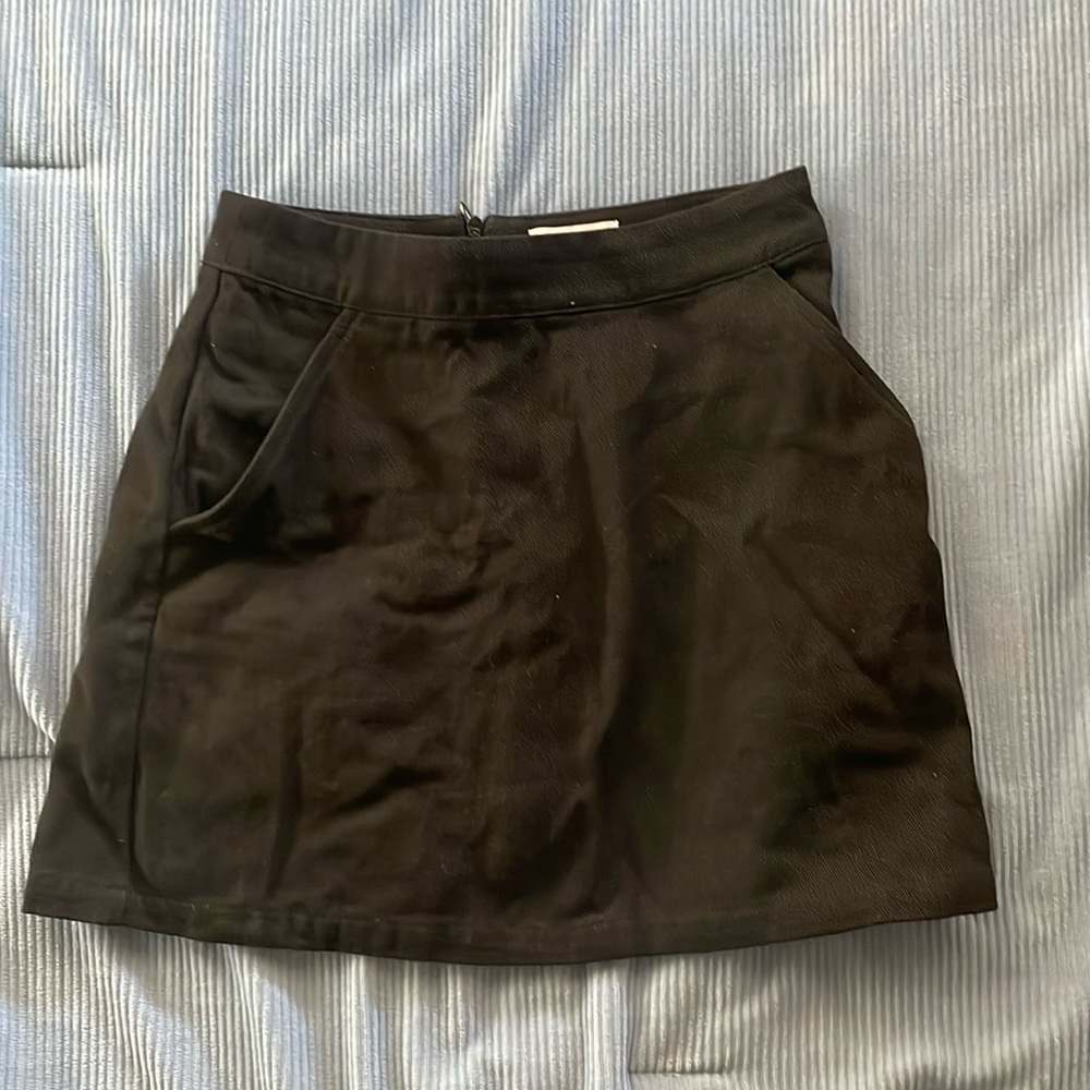 Black mini skirt